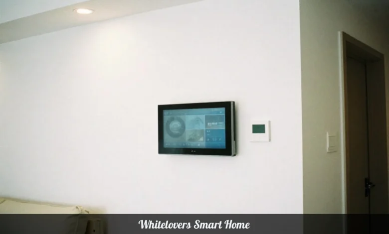 Whitelovers Smart Home living room with minimalist design and automated lighting system