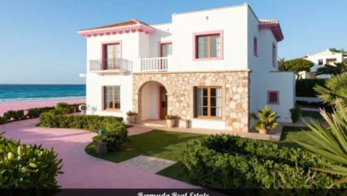 Luxury Bermuda real estate property with ocean views and private beach access for foreign buyers