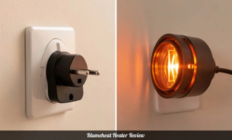 Blumeheat heater comparison showing marketing claims versus real customer experience with portable wall plug heater performance