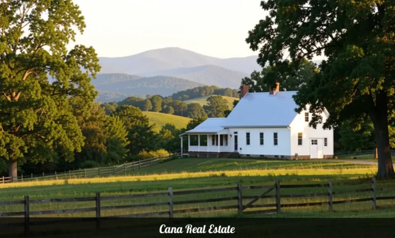 Cana real estate farmhouse property with mountain views in Carroll County Virginia