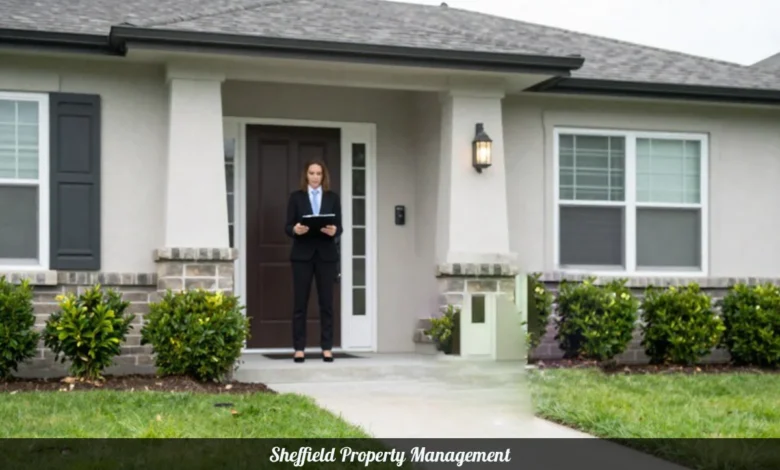 Professional Sheffield property management service with manager reviewing rental property in USA