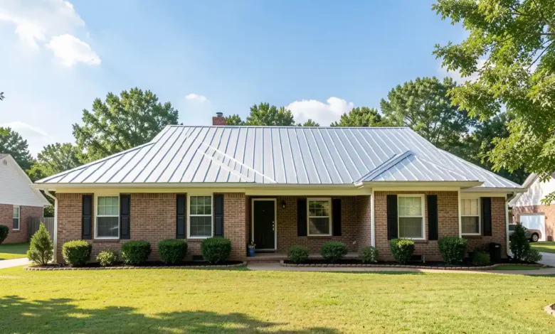 Newly installed metal roof on an Arkansas home representing metal roof financing options for homeowners