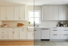 Cubitac vs Fabuwood kitchen cabinets compared side by side in a modern home kitchen