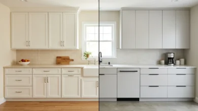 Cubitac vs Fabuwood kitchen cabinets compared side by side in a modern home kitchen