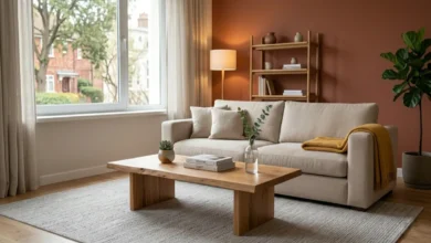 Neutral-toned living room with quality wood and fabric furniture showing how thoughtful choices create elegant homes