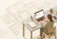 Person contacting Flyarchitecture crew via email on a laptop
