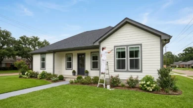 NELA Painting & Reno crew painting the exterior of a home in West Monroe LA