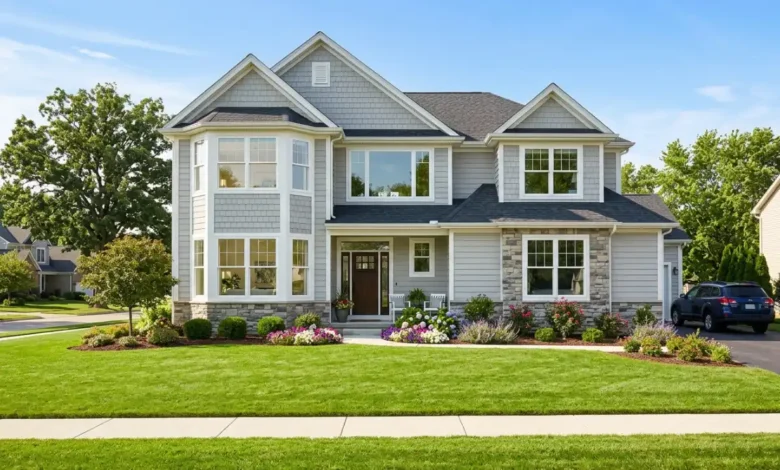new windows on a modern home improving curb appeal and energy efficiency