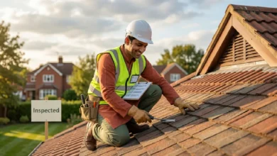 Licensed roofing contractor in Hayward CA inspecting a residential roof