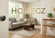 Homecz Zen Home CZ smart home setup with thermostat and smart plug in a modern living room