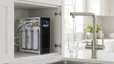 Modern approaches to clean water using a smart home filtration system with digital water quality display