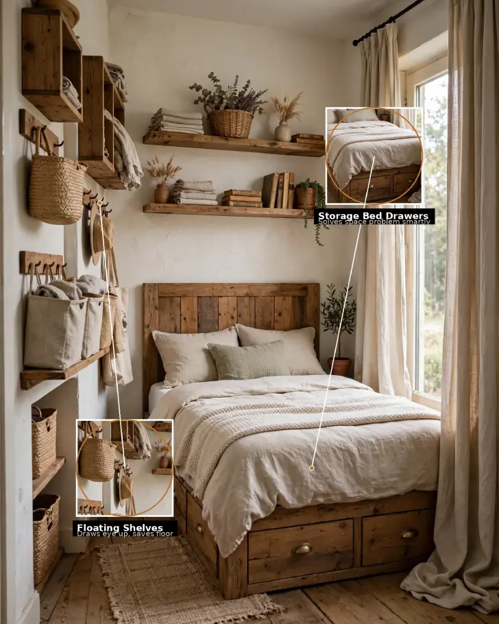 10 Rustic Bedroom Design Ideas: Cozy Design Ideas That Work - Bedrooms | HomeImprovementGeek Image of , Bedrooms, on HomeImprovementGeek.