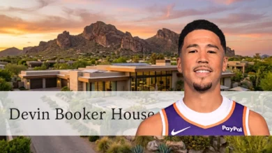 Devin Booker House exterior with pool and mountain views in Paradise Valley Arizona