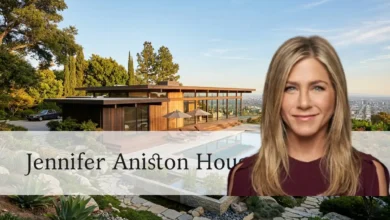 Jennifer Aniston House: Inside Her $21 Million Bel Air Mansion and Full Property Portfolio - Luxury Real Estate | HomeImprovementGeek Jennifer Aniston House exterior view of her Bel Air midcentury modern mansion with pool and gardens