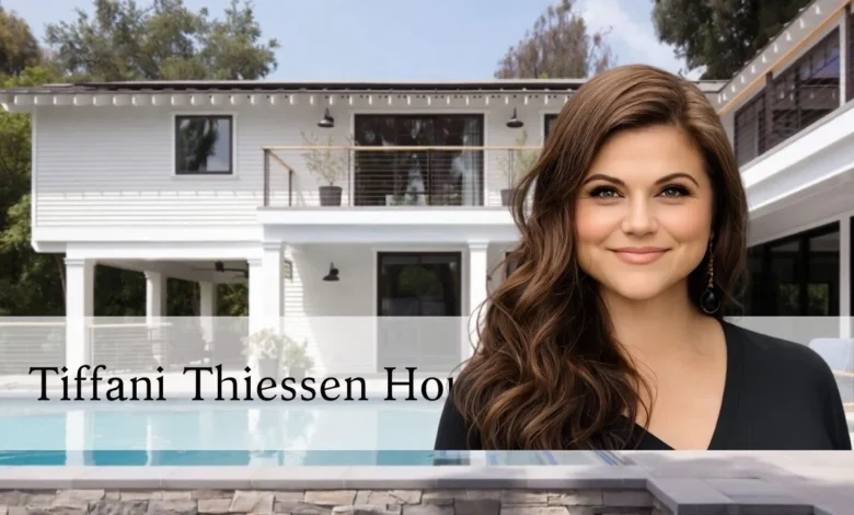Tiffani Thiessen house exterior, a 1920s Tudor estate in Encino, California