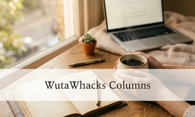 Person enjoying coffee while reading WutaWhacks Columns ideas in a cozy morning setting