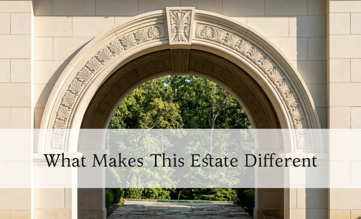 Gary LeVox House: Inside the Rascal Flatts Star's $4.4M Nashville Estate and 2,000-Acre Retreat - Luxury Real Estate | HomeImprovementGeek Romanesque architectural arches on the exterior of Gary LeVox's Nashville estate.