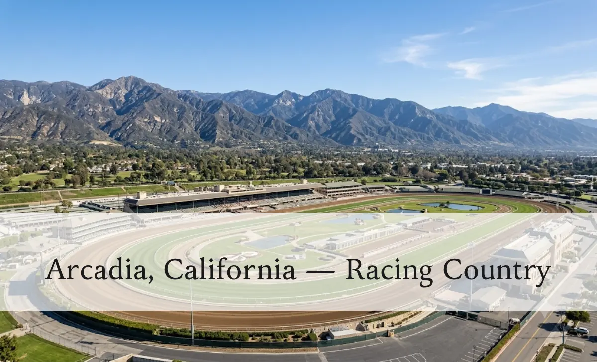 Santa Anita Park racetrack in Arcadia California near Bob Baffert home