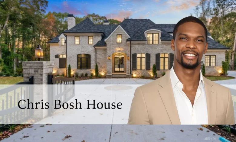 Chris Bosh house exterior view, waterfront mansion on North Bay Road, Miami Beach
