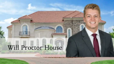William Proctor House two-story red brick Federal-style home in Marengo Indiana with gable roof and end chimneys