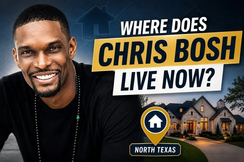 Chris Bosh with a North Texas home representing where he lives now