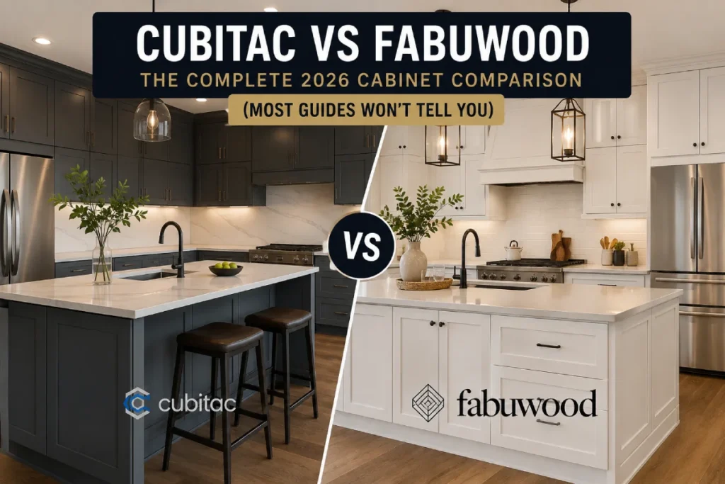 Cubitac vs Fabuwood kitchen cabinets compared in a modern kitchen