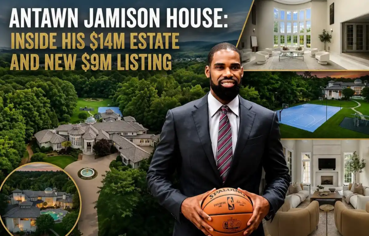Antawn Jamison House: Inside His $14M Estate and New $9M Listing - Celebrity Homes | HomeImprovementGeek Antawn Jamison house featuring his luxury estate, modern interiors, and private basketball court
