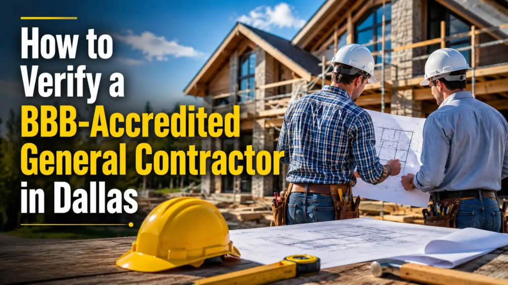 How to Verify a BBB-Accredited General Contractor in Dallas - Home Improvement | HomeImprovementGeek Dallas homeowner reviewing renovation plans with a general contractor