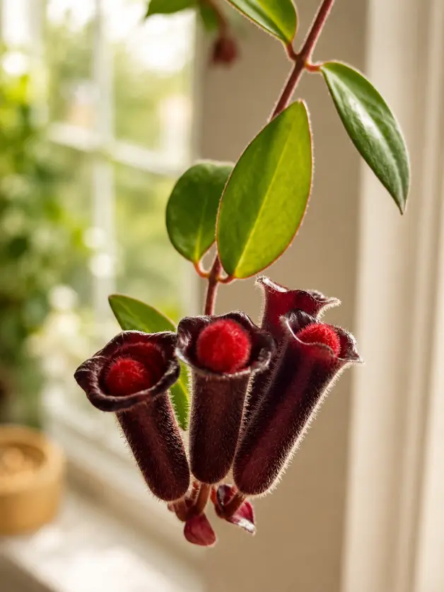Lipstick Plant Varieties: A Complete Guide for Home Growers - Gardening | HomeImprovementGeek Purple Star lipstick plant with magenta-purple blooms and dark green leaves
