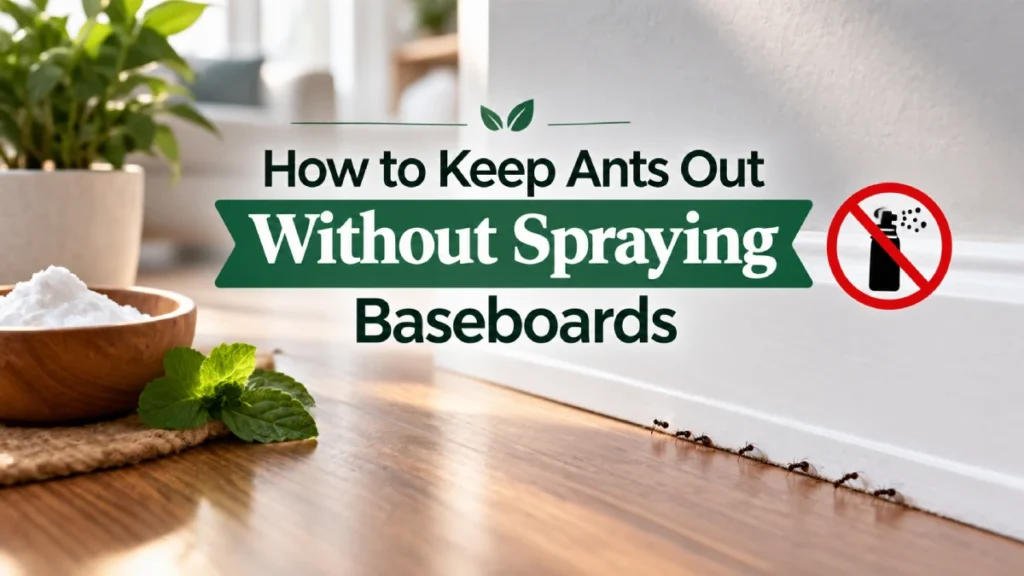 How to keep ants out without spraying baseboards in a clean home